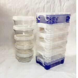 12 Stacking Storage empty Craft boxes for beads knick knacks crafting supplies